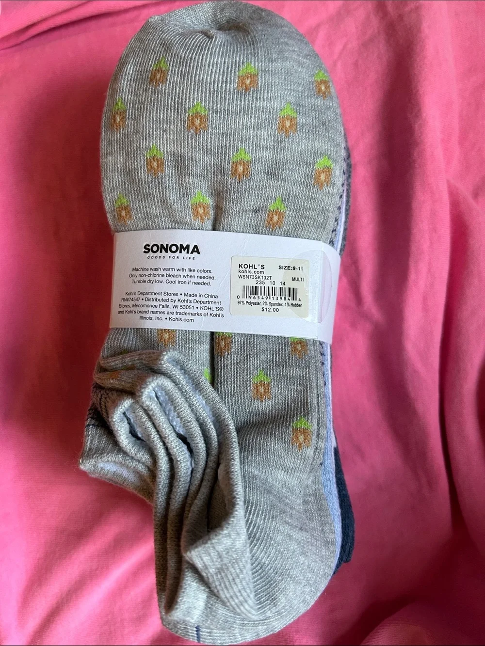 NWT Women’s Sonoma 10 Pack No-Show Socks